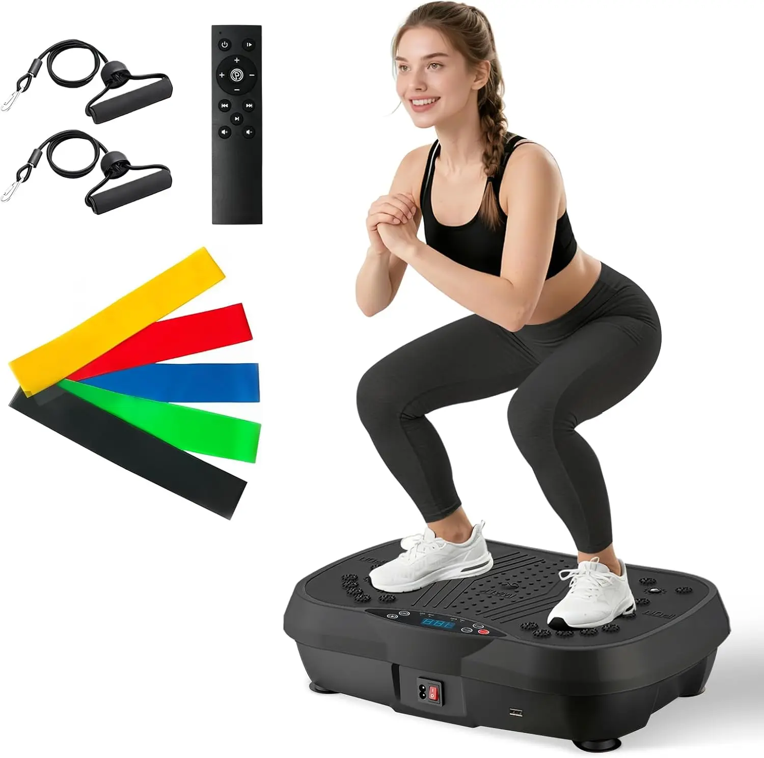 Vibration Plate Exercise Machine for Lymphatic Drainage, 10 Modes & 200 Levels, Home Gym Fitness Shake Plate with Resistance Bands
Vibration Plate Exercise Machine for Lymphatic Drainage, 10 Modes & 200 Levels, Home Gym Fitness Shake Plate with Resistance Bands