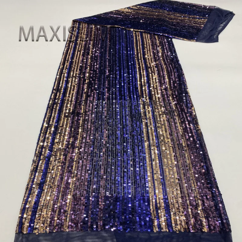 New Elastic Mesh 3mm Polyester Thread Sequin Embroidered Fabric Women's Skirt Evening Dress Fashion Fabric Width 125cm
New Elastic Mesh 3mm Polyester Thread Sequin Embroidered Fabric Women's Skirt Evening Dress Fashion Fabric Width 125cm