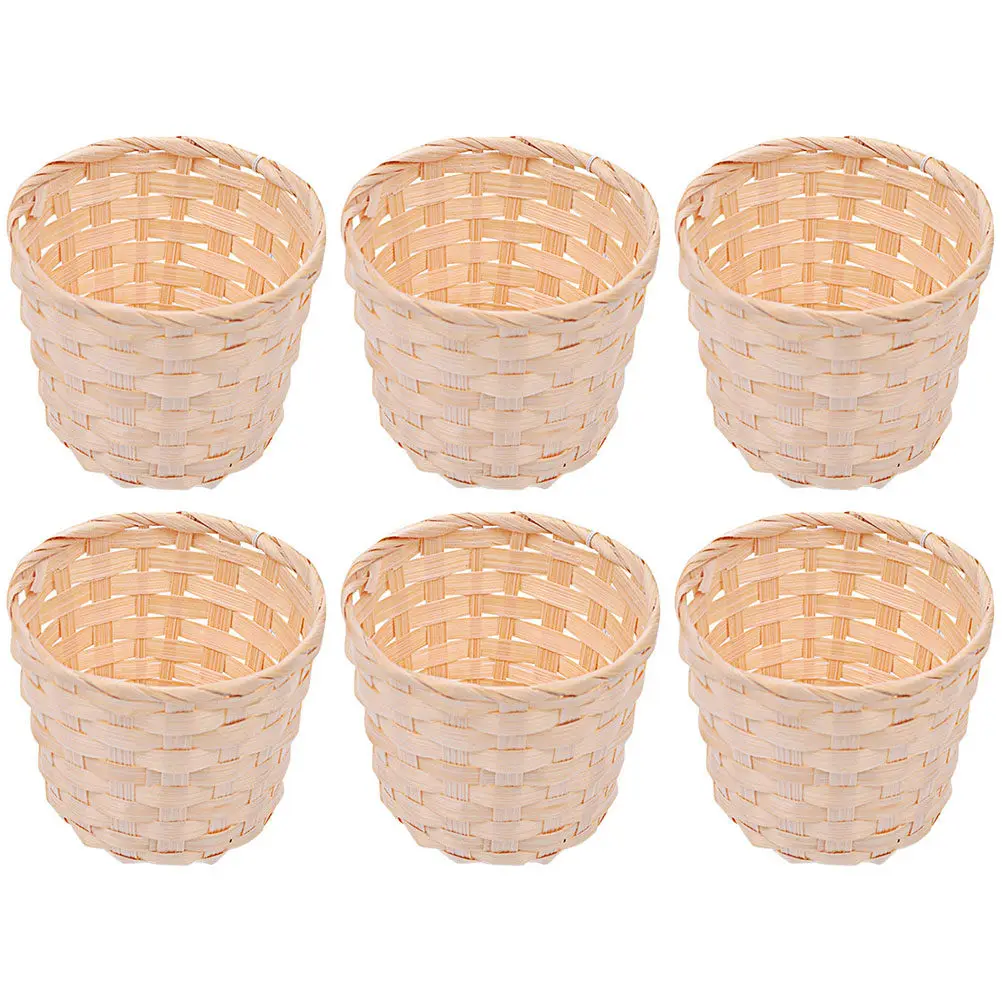 6Pcs Bamboo Basket Woven Desktop Storage Organizer Decorative Sundry Container Large Capacity for Kitchen Bathroom Room
6Pcs Bamboo Basket Woven Desktop Storage Organizer Decorative Sundry Container Large Capacity for Kitchen Bathroom Room