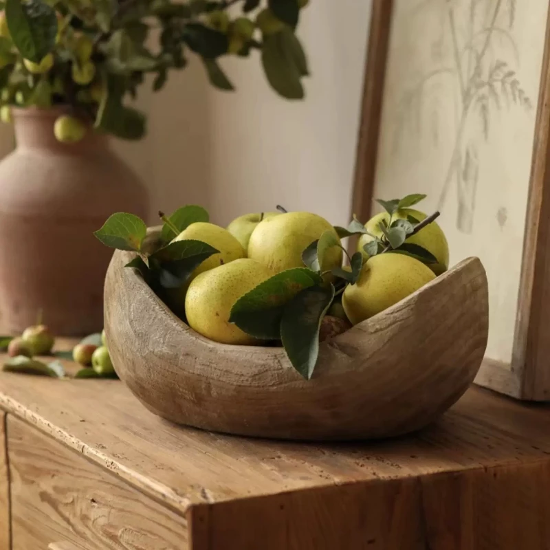 Boat Shape Solid Wood Fruit Bowl, Rustic Snack Tray for Coffee Table, Creative Home Decor Accent for Living Room & B&B
Boat Shape Solid Wood Fruit Bowl, Rustic Snack Tray for Coffee Table, Creative Home Decor Accent for Living Room & B&B