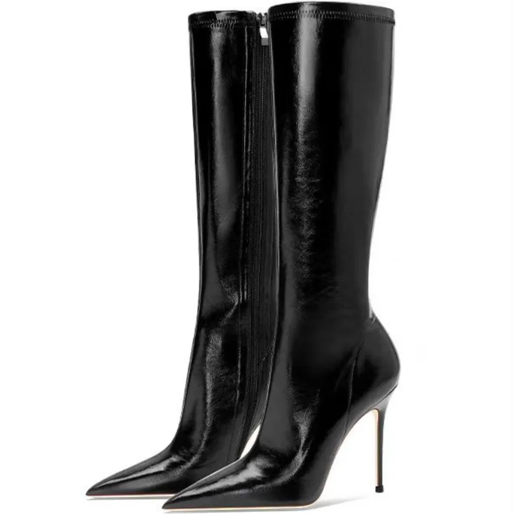 Sexy Ladies Europe and America Boots for Woman's Pointed Toe Thin Heels Zipper-Sid Knee High Botas Mujer 2025 Autumn Winter Boot
Sexy Ladies Europe and America Boots for Woman's Pointed Toe Thin Heels Zipper-Sid Knee High Botas Mujer 2025 Autumn Winter Boot
