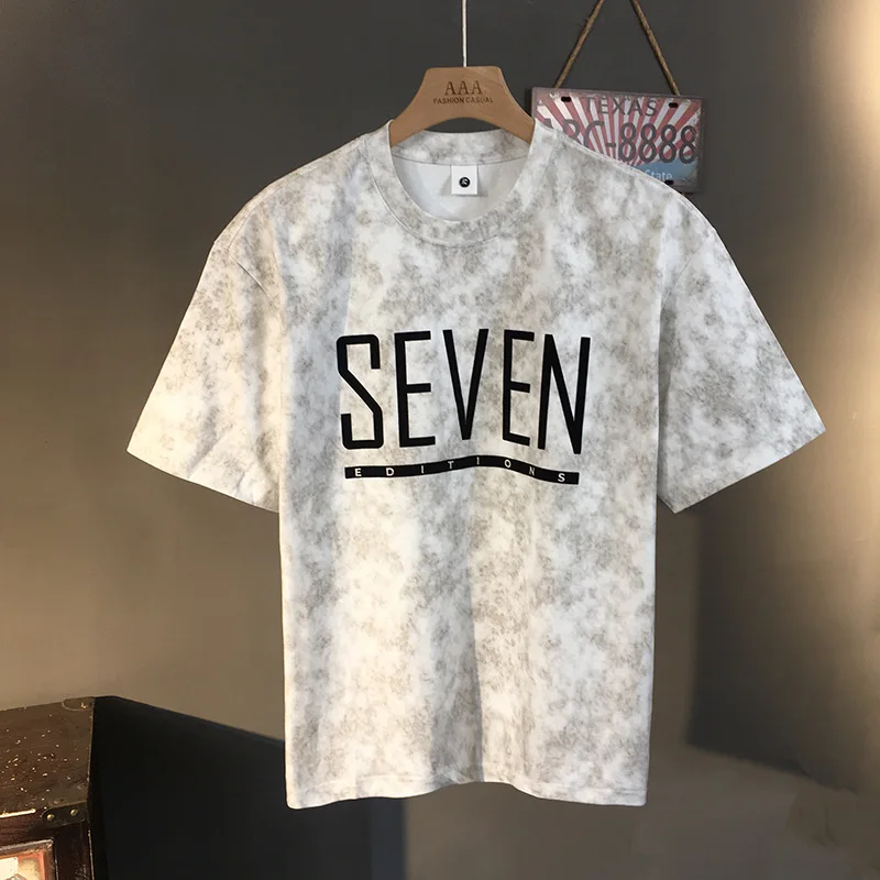 Casual American T-shirt men's 2025 new summer breathable elastic fashionable printed loose round neck tops
Casual American T-shirt men's 2025 new summer breathable elastic fashionable printed loose round neck tops