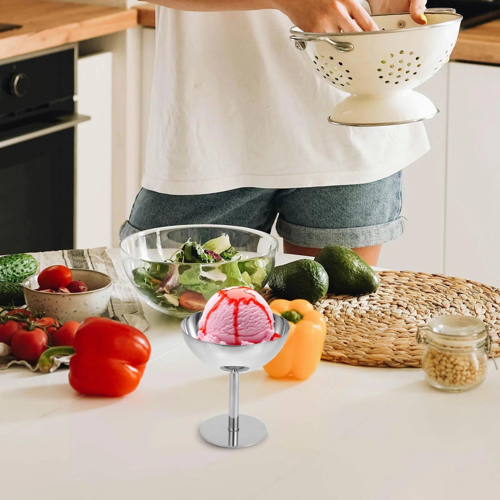 2 PCS Stainless Steel Ice Cream Cup Footed Metal Dessert Bowl Candy Cups for Parties Multifunction
2 PCS Stainless Steel Ice Cream Cup Footed Metal Dessert Bowl Candy Cups for Parties Multifunction