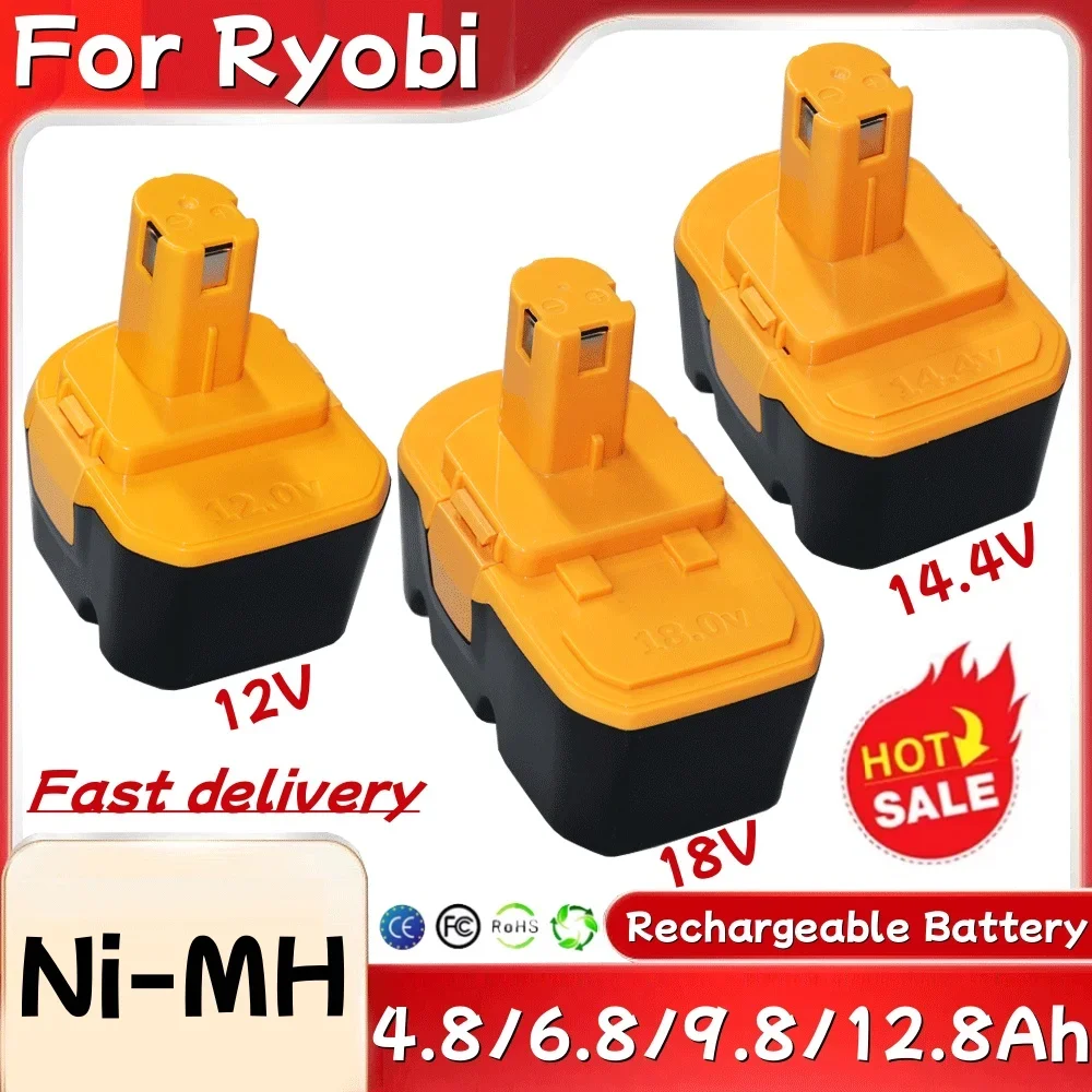 Suitable For Ryobi 18V 14.4V 12V 4800/6800/9800/12800mAh Ni-MH Rechargeable Battery Cordless Power Tool
Suitable For Ryobi 18V 14.4V 12V 4800/6800/9800/12800mAh Ni-MH Rechargeable Battery Cordless Power Tool