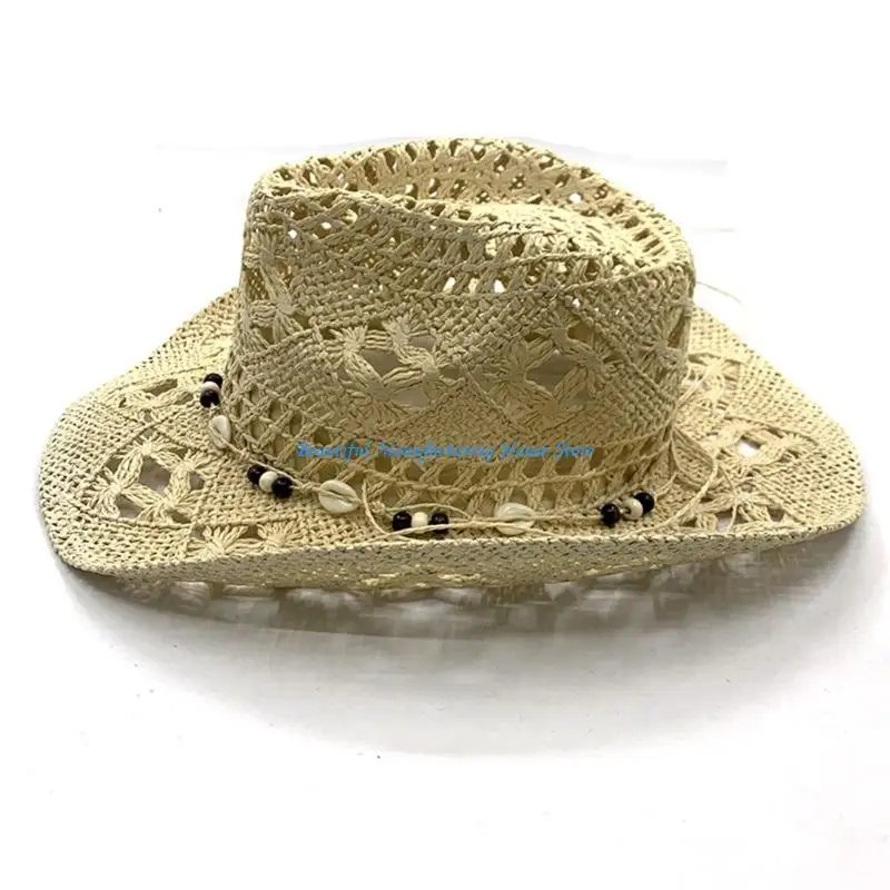 E56A Hand Woven Soft Straw Hat With Seashells Decors Holiday Props Camping Headwear
E56A Hand Woven Soft Straw Hat With Seashells Decors Holiday Props Camping Headwear