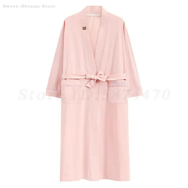 Long Sleeve Bathrobe Kimono Gown Sleepwear Cotton Women's Robe Negligee Spring Autumn New Nightgown Loose Casual Home Clothes
Long Sleeve Bathrobe Kimono Gown Sleepwear Cotton Women's Robe Negligee Spring Autumn New Nightgown Loose Casual Home Clothes