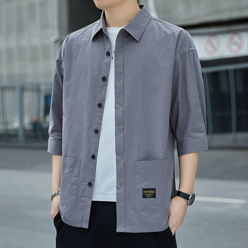 Men's Cotton Shirt Short Sleeve Thin Outerwear Summer Casual Style Loose Fit Button up Cool Feeling Regular Length Youth Fashion
Men's Cotton Shirt Short Sleeve Thin Outerwear Summer Casual Style Loose Fit Button up Cool Feeling Regular Length Youth Fashion