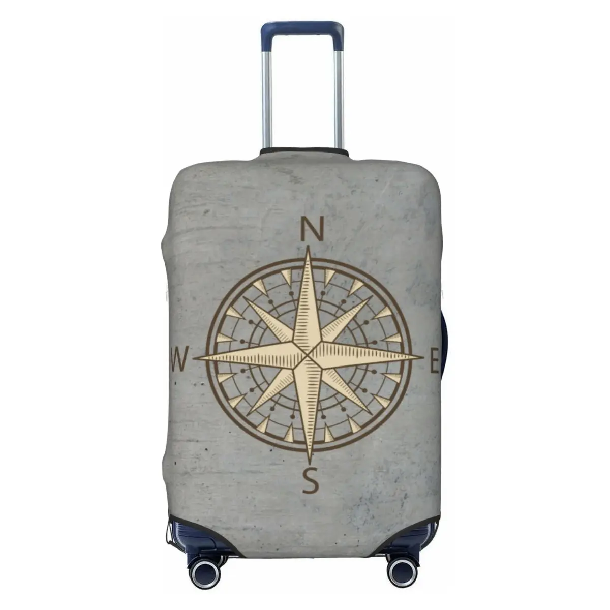 Серый чехол для чемодана с компасом, эластичные защитные чехлы для морского паруса и багажа для 18-32 дюймов 
Серый чехол для чемодана с компасом, эластичные защитные чехлы для морского паруса и багажа для 18-32 дюймов