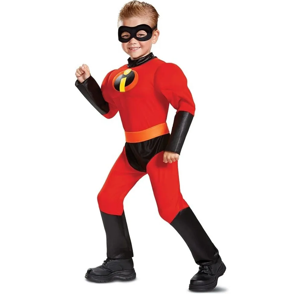 The Incredibles 2 Dash Muscle Costume Super Hero Jumpsuit with Chest Muscle Hero Bodysuit with Mask for Halloween Party Suit
The Incredibles 2 Dash Muscle Costume Super Hero Jumpsuit with Chest Muscle Hero Bodysuit with Mask for Halloween Party Suit