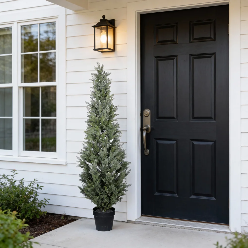 Искусственное кипарисовое дерево 1,5/1,8 м в черном пластиковом горшке, устойчивое к УФ-излучению, для украшения сада или входной группы
Искусственное кипарисовое дерево 1,5/1,8 м в черном пластиковом горшке, устойчивое к УФ-излучению, для украшения сада или входной группы