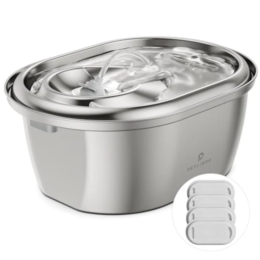 Stainless Steel Cat Water Fountain, 101oz/ Pet Water Fountain for Cats Inside, Food-Grade Dog Water Fountain, Automatic Cat Wat
Stainless Steel Cat Water Fountain, 101oz/ Pet Water Fountain for Cats Inside, Food-Grade Dog Water Fountain, Automatic Cat Wat