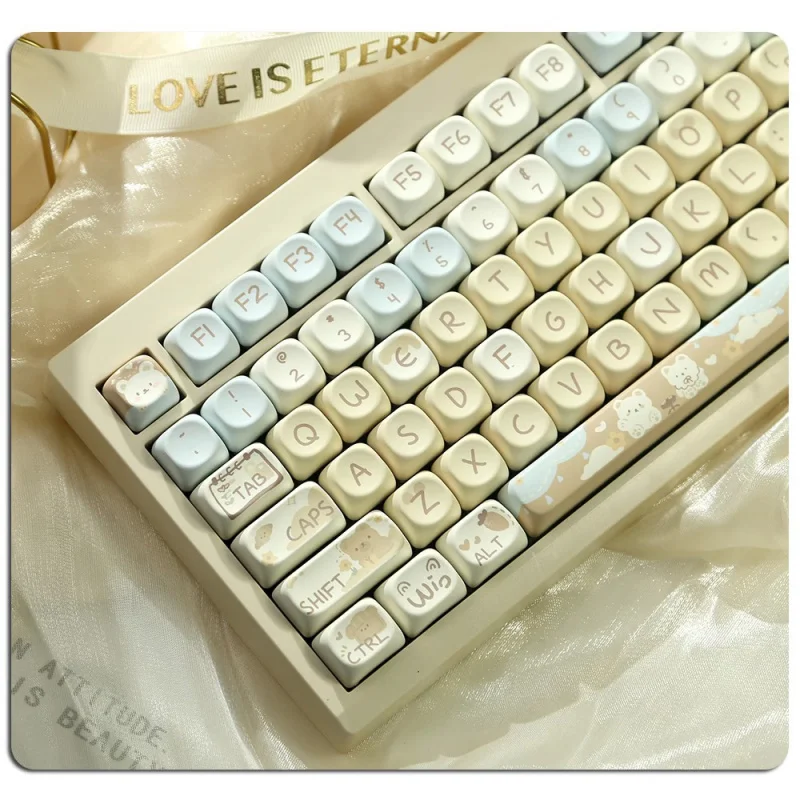 Milk Tea Bear Cute Keycaps 131 Keys OEM Custom MOA Dye-Sublimation PBT Keycap Set For Gaming Mechanical Keyboard 60% 75%
Milk Tea Bear Cute Keycaps 131 Keys OEM Custom MOA Dye-Sublimation PBT Keycap Set For Gaming Mechanical Keyboard 60% 75%