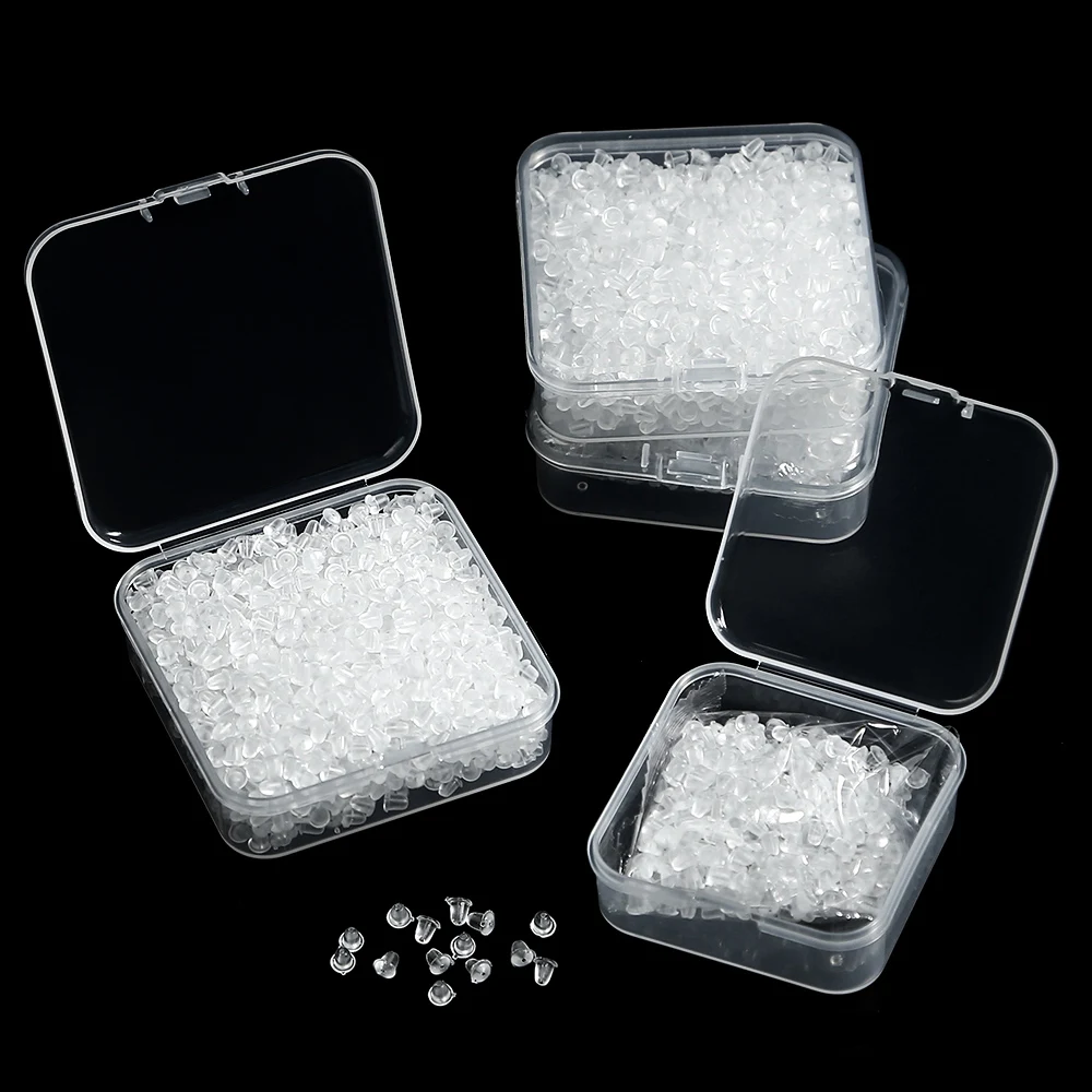 300/600/1200pcs/Box 4mm Silicone Earring Backs, Soft Clear Ear Safety Back Pads Backstops Clutch Stopper Replacement
300/600/1200pcs/Box 4mm Silicone Earring Backs, Soft Clear Ear Safety Back Pads Backstops Clutch Stopper Replacement