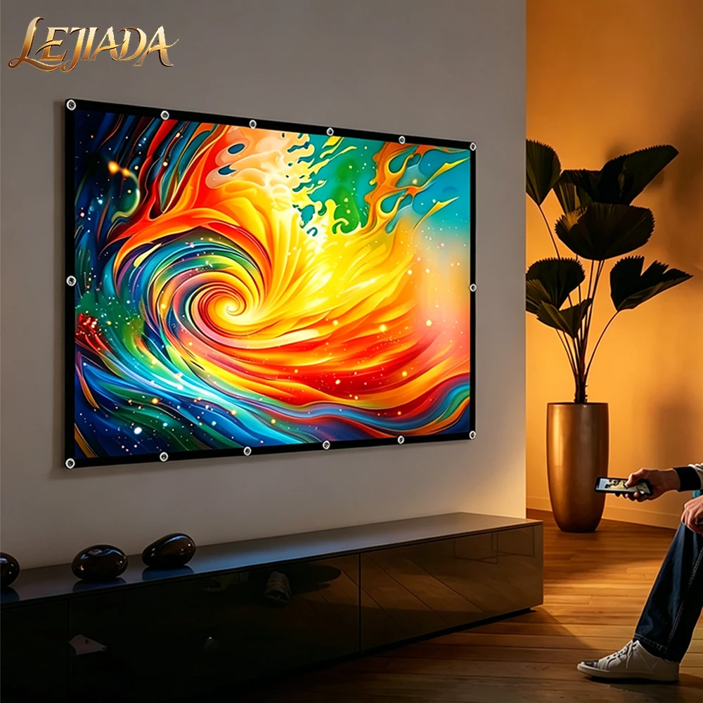 LEJIADA Anti-Light Increase Brightness HD 16:9 Projector Screen 160° Viewing Angle Black Border With Holes White Grid 60-130inch
LEJIADA Anti-Light Increase Brightness HD 16:9 Projector Screen 160° Viewing Angle Black Border With Holes White Grid 60-130inch