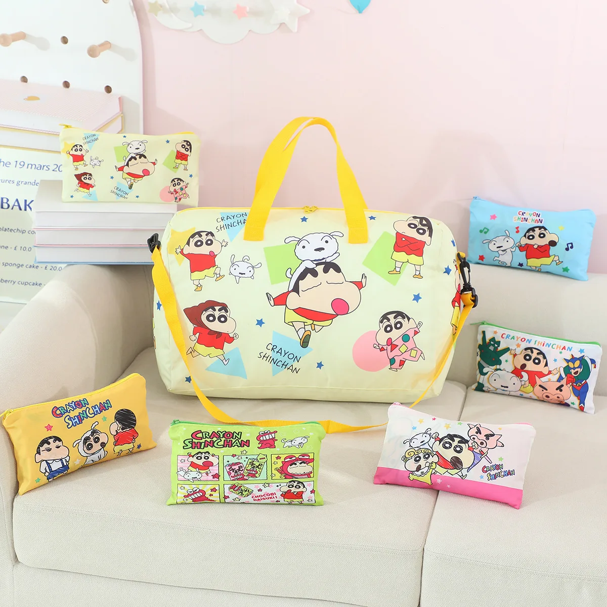 Portable Foldable Shin-chan Hello Kitty Luggage Bag Travel Clothing Storage Packing Bag with Shoulder Strap and Crossbody Option
Portable Foldable Shin-chan Hello Kitty Luggage Bag Travel Clothing Storage Packing Bag with Shoulder Strap and Crossbody Option