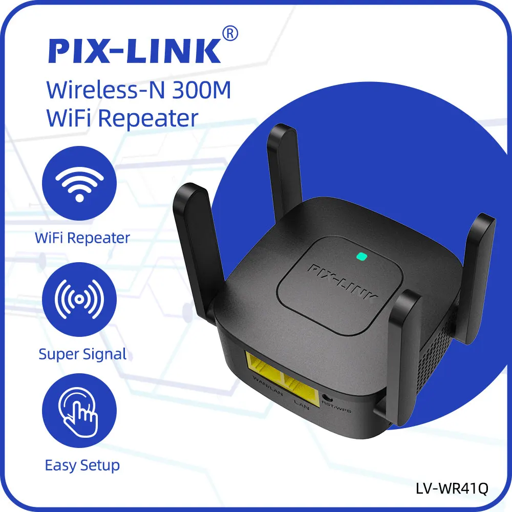 PIX-LINK WR41Q 300 Мбит/с Wi-Fi удлинитель диапазона Wi-Fi усилитель сигнала Wi-Fi усилитель Wi-Fi расширитель диапазона Интернет-ретранслятор
PIX-LINK WR41Q 300 Мбит/с Wi-Fi удлинитель диапазона Wi-Fi усилитель сигнала Wi-Fi усилитель Wi-Fi расширитель диапазона Интернет-ретранслятор