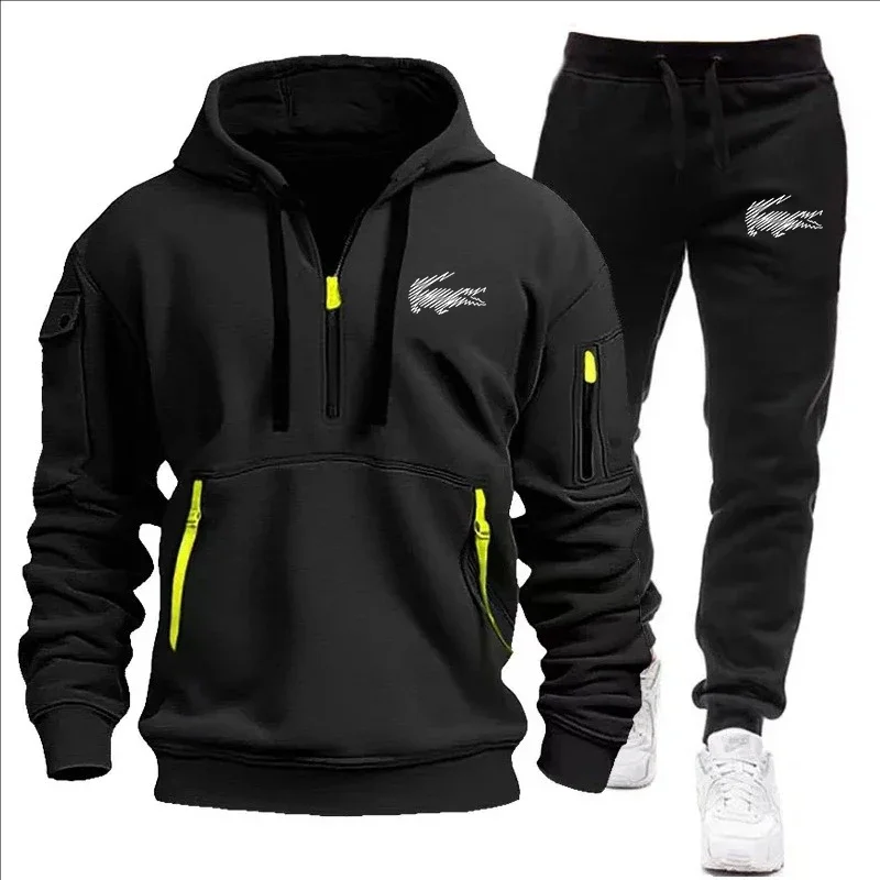 2024 New Spring and Autumn men's multi-pocket zipper hoodie + sweatpants two-piece jogging leisure fitness sports clothing set
2024 New Spring and Autumn men's multi-pocket zipper hoodie + sweatpants two-piece jogging leisure fitness sports clothing set