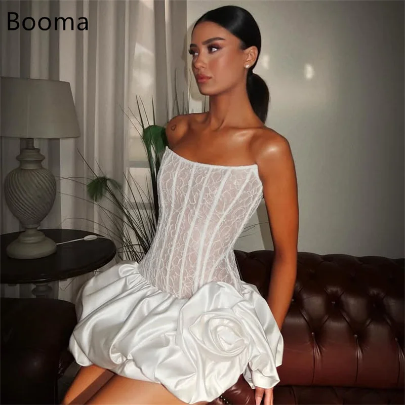 Booma Simple Short Wedding Party Dresses Sleeveless Brides Prom Gown 3D Flowers Dreess Mini Customize
Booma Simple Short Wedding Party Dresses Sleeveless Brides Prom Gown 3D Flowers Dreess Mini Customize