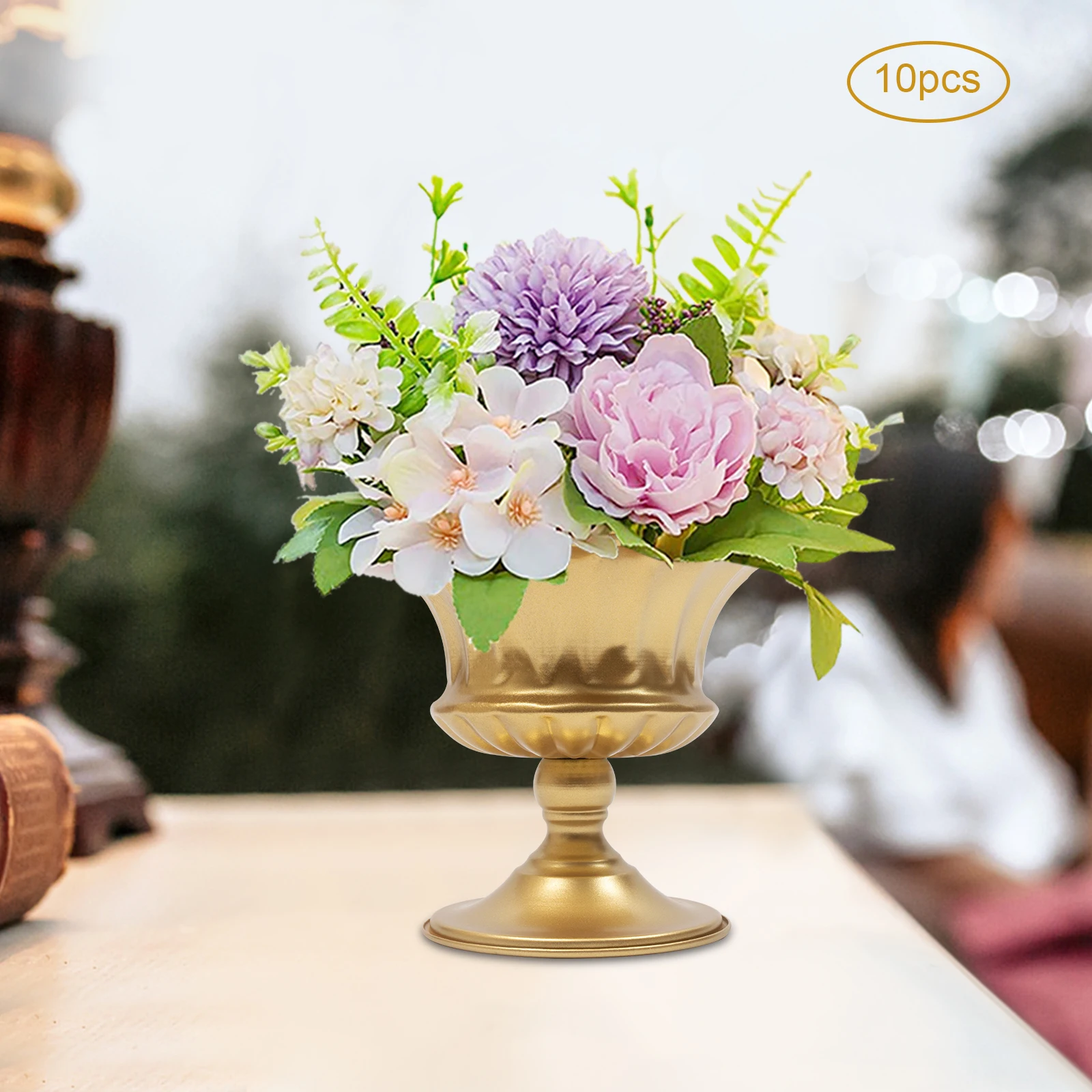 Table Wedding Flower Vase, Set of 10 Small Flower Vases 15CM, Golden Wedding Vase Stands, Iron for Wedding Decor, Centerpiece
Table Wedding Flower Vase, Set of 10 Small Flower Vases 15CM, Golden Wedding Vase Stands, Iron for Wedding Decor, Centerpiece