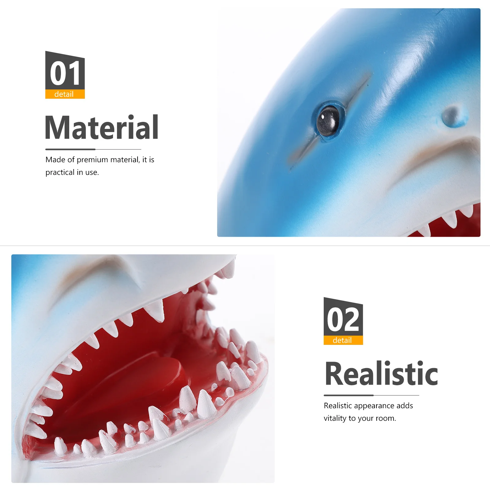 Lifelike Shark Resin Decor Sturdy Fade-Resistant Garden Landscape Ornament for Courtyard Micro Scene Balcony Summer Office
Lifelike Shark Resin Decor Sturdy Fade-Resistant Garden Landscape Ornament for Courtyard Micro Scene Balcony Summer Office