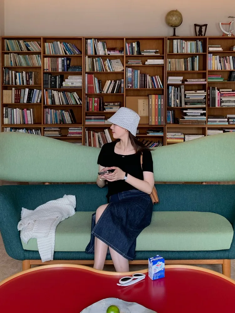 by Spring New Tee-Color Ele 00% Wool ort Sve Thin Knitted Base irt Women's Versatile B-Sle Autumn Faion Lad...
by Spring New Tee-Color Ele 00% Wool ort Sve Thin Knitted Base irt Women's Versatile B-Sle Autumn Faion Lad...