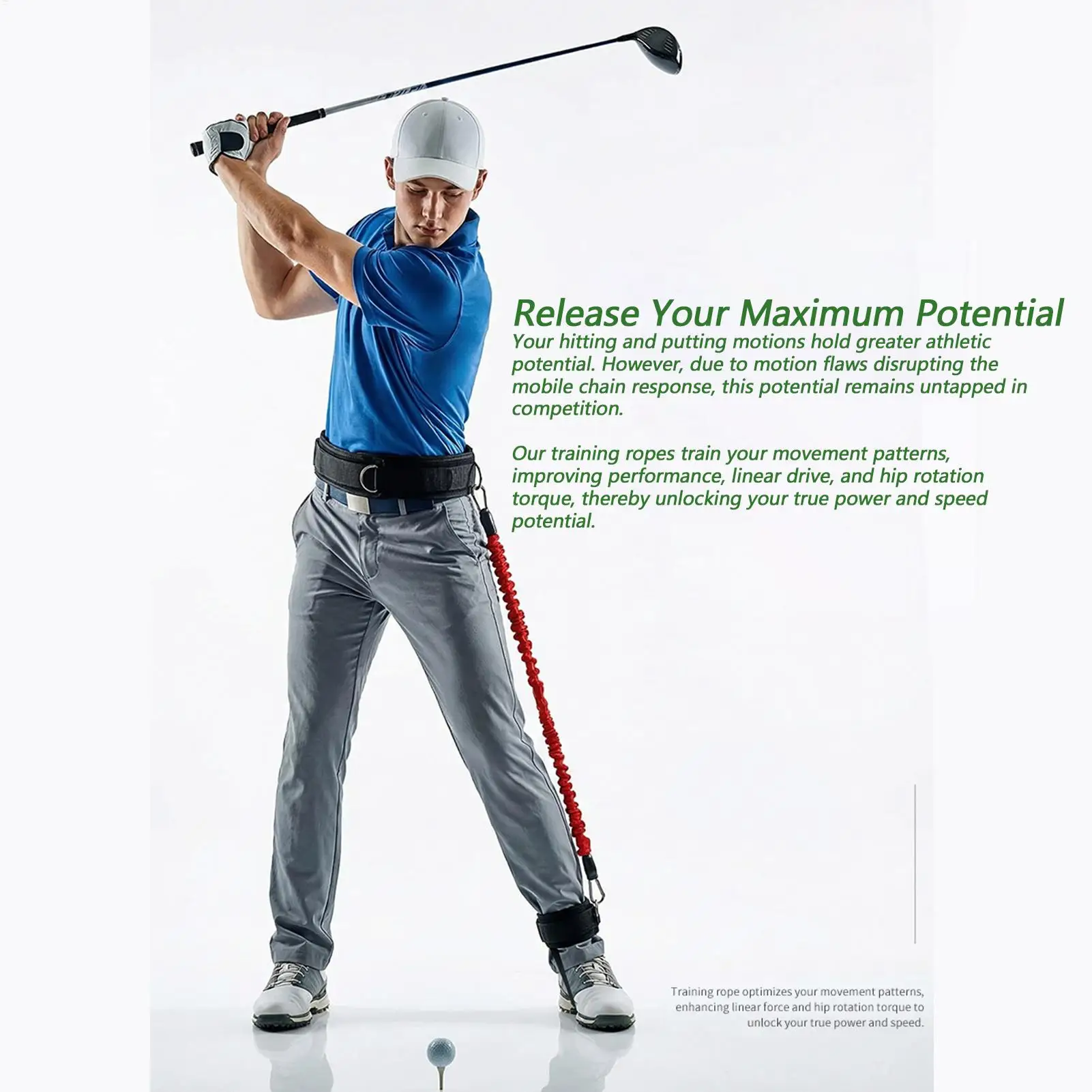 Golf Training Aid With Adjustable Belt Ankle Strap Handbag Golf Swing Trainers For Driving Range Backyard Garage Indoor Living
Golf Training Aid With Adjustable Belt Ankle Strap Handbag Golf Swing Trainers For Driving Range Backyard Garage Indoor Living