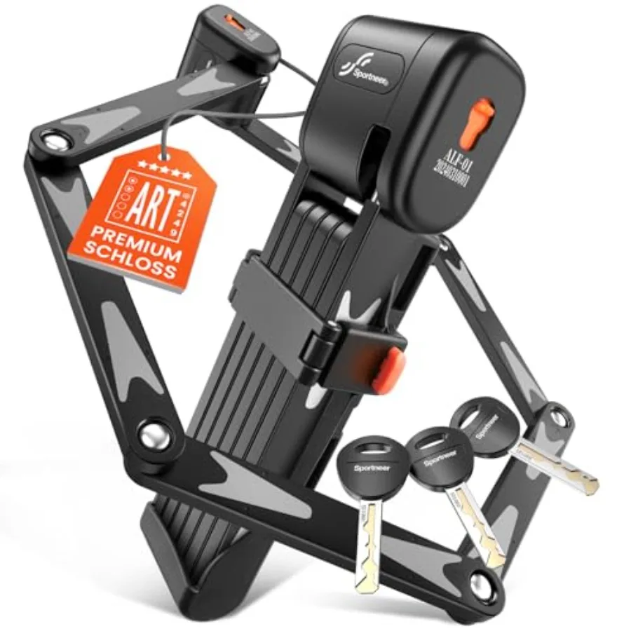 Bike Lock - High Security Folding Bicycle Lock Art Certified - Bike Locks Heavy Duty Anti Theft with 3 Stainless Keys and Mount
Bike Lock - High Security Folding Bicycle Lock Art Certified - Bike Locks Heavy Duty Anti Theft with 3 Stainless Keys and Mount