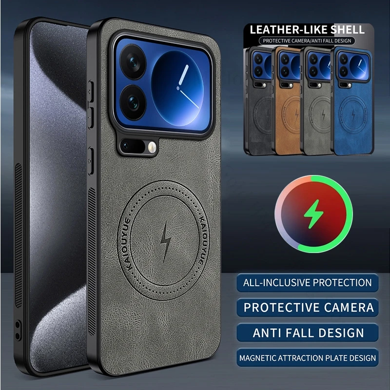 PU Leather Soft Bumper Shockproof Case For Xiaomi 17 Pro Max Magnetic Magsafing Phone Cover For Xiaomi 14T Pro mi 17 Pro Fundas 
PU Leather Soft Bumper Shockproof Case For Xiaomi 17 Pro Max Magnetic Magsafing Phone Cover For Xiaomi 14T Pro mi 17 Pro Fundas