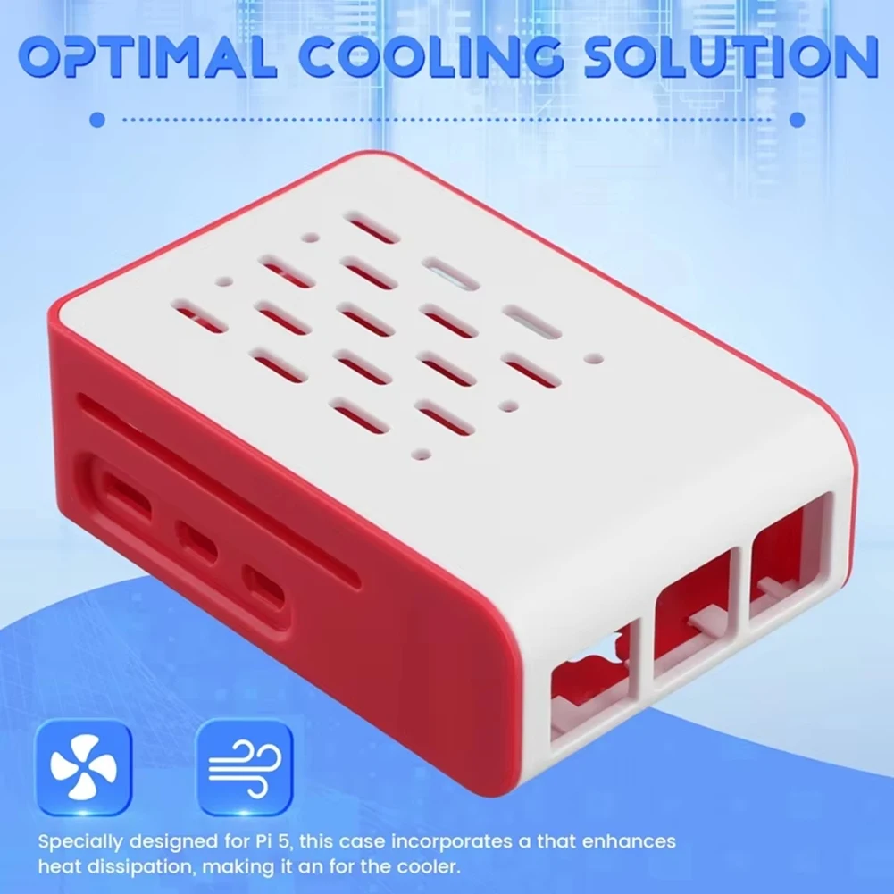 【B89E】For Raspberry Pi 5 Red-White Cooling Case For Official Active Cooler
【B89E】For Raspberry Pi 5 Red-White Cooling Case For Official Active Cooler