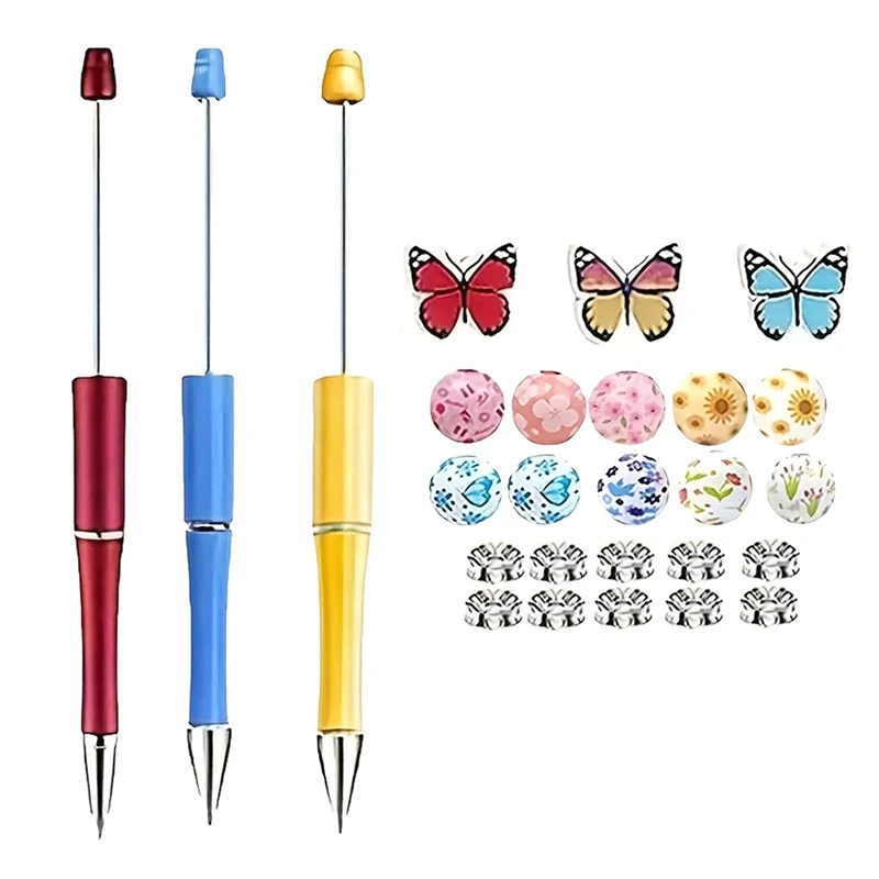 AT93-Beadable Pens Bulk With Colorful Silicone Beads For DIY Pen Making Kit For Women Kids Students Office School
AT93-Beadable Pens Bulk With Colorful Silicone Beads For DIY Pen Making Kit For Women Kids Students Office School