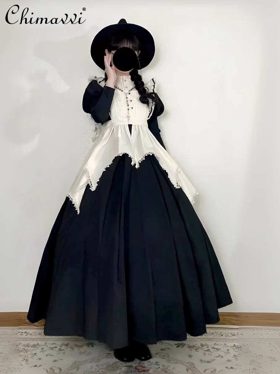Лолита Nun Style Maid Dark Bubble Sleeves Cos Платье осень и зима Новая мода с круглым вырезом и длинными рукавами Высокая талия Длинное платье
Лолита Nun Style Maid Dark Bubble Sleeves Cos Платье осень и зима Новая мода с круглым вырезом и длинными рукавами Высокая талия Длинное платье