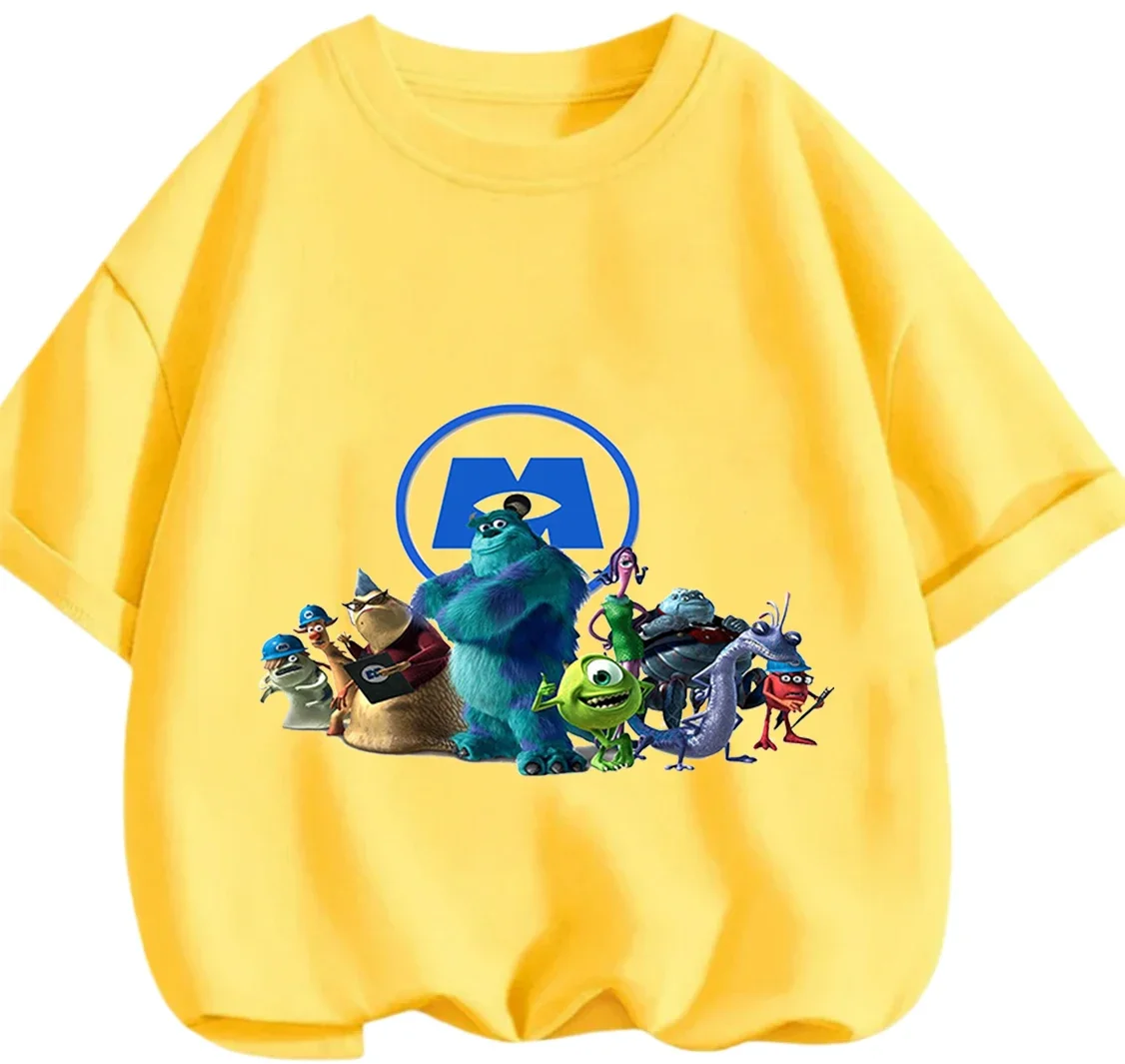 Летняя футболка Kawaii Monsters Inc, модные повседневные топы в уличном стиле с круглым вырезом для детей 3-14 лет
Летняя футболка Kawaii Monsters Inc, модные повседневные топы в уличном стиле с круглым вырезом для детей 3-14 лет