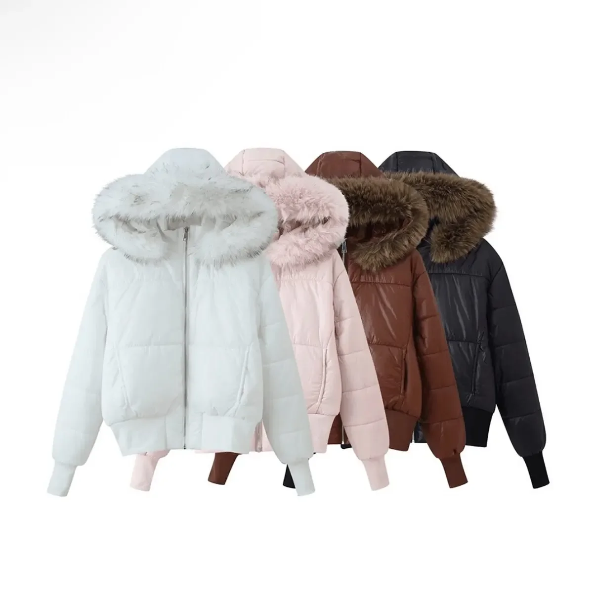 Winter Fashion Simple Versatile Fur Collar Hooded Cotton Jacket Zipper Pockets Loose Fit Outwear Women's Solid Color Warm Coat
Winter Fashion Simple Versatile Fur Collar Hooded Cotton Jacket Zipper Pockets Loose Fit Outwear Women's Solid Color Warm Coat