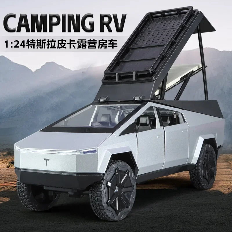 1:24 Tesla пикап Кемпинг Автомобиль RV имитация литая металлическая модель автомобиля из сплава со звуком детской коллекции детские игрушки подарки C313
1:24 Tesla пикап Кемпинг Автомобиль RV имитация литая металлическая модель автомобиля из сплава со звуком детской коллекции детские игрушки подарки C313