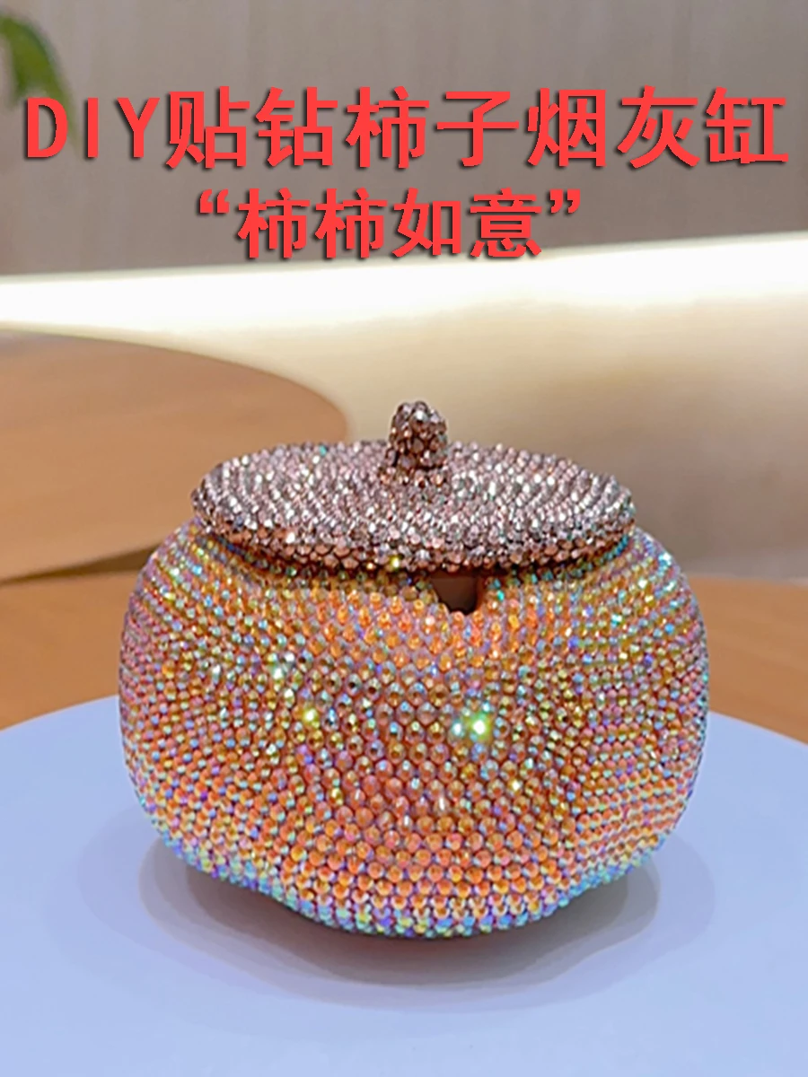 DIY Drilled Persimmon Ashtray with Lid, Office Desk, Tea Table, Living Room Full Diamond Decoration, Home Chinese Gift Giving
DIY Drilled Persimmon Ashtray with Lid, Office Desk, Tea Table, Living Room Full Diamond Decoration, Home Chinese Gift Giving