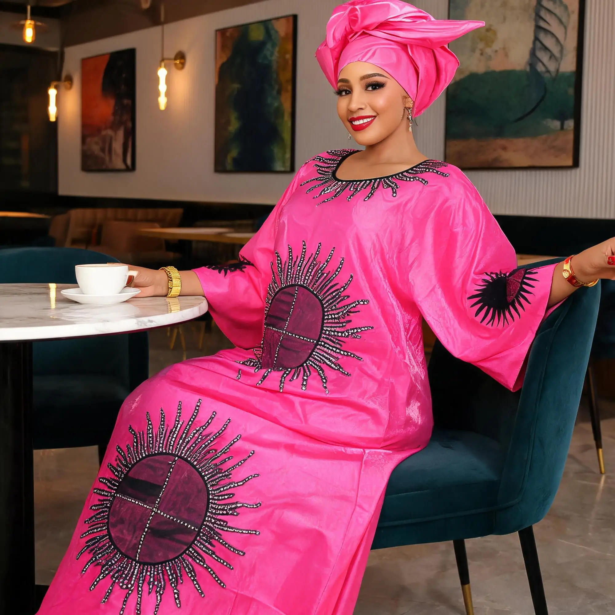 African Dress For Women Abaya Embroidery Plus Size Elegant Party Church Dress Without Scarf
African Dress For Women Abaya Embroidery Plus Size Elegant Party Church Dress Without Scarf