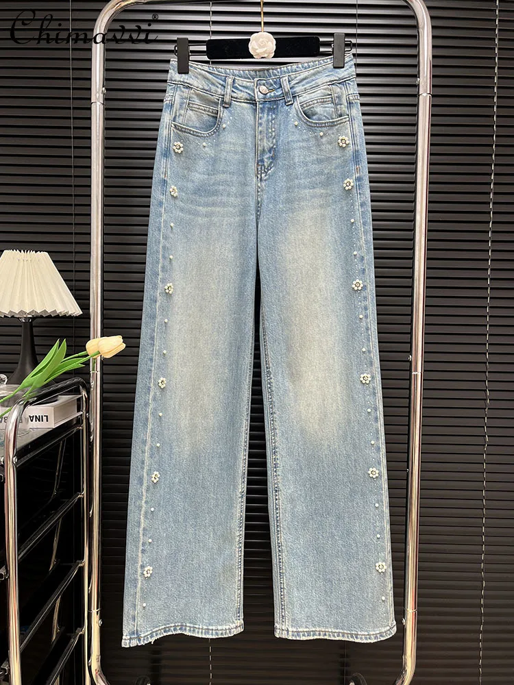 European Heavy Beads Retro Nostalgic Washed Jeans Women's 2025 Spring New Fashion Loose Elegant Straight Wide-leg Floor Pants
European Heavy Beads Retro Nostalgic Washed Jeans Women's 2025 Spring New Fashion Loose Elegant Straight Wide-leg Floor Pants