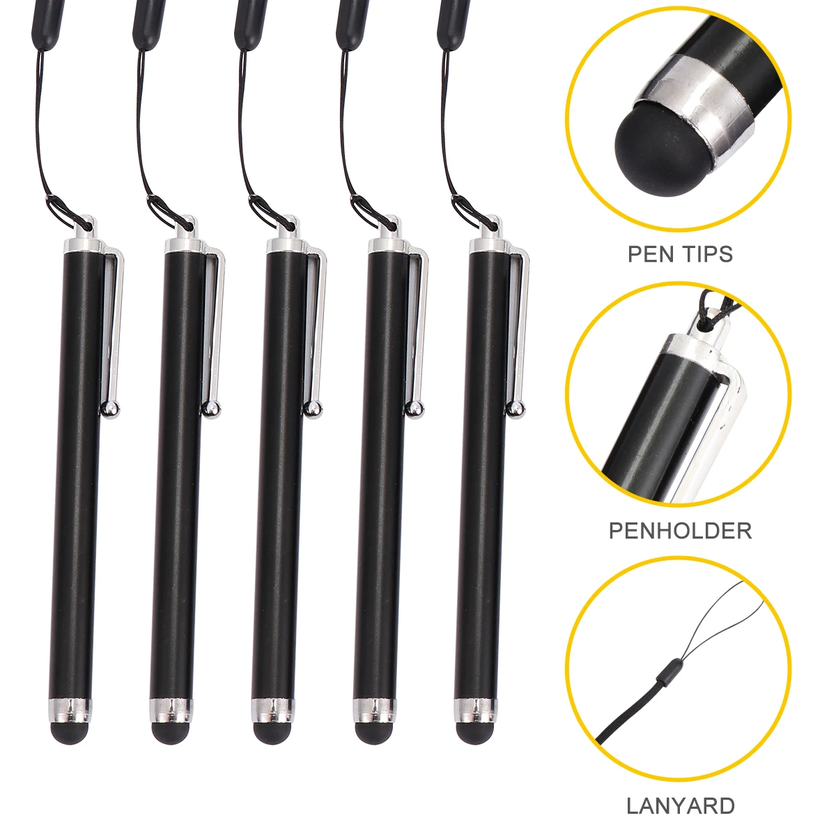 5pcs Capacitive Screen Stylus Anti Lost Lanyard Phone Compatible Devices Writing Drawing Lightweight Clean Screen
5pcs Capacitive Screen Stylus Anti Lost Lanyard Phone Compatible Devices Writing Drawing Lightweight Clean Screen
