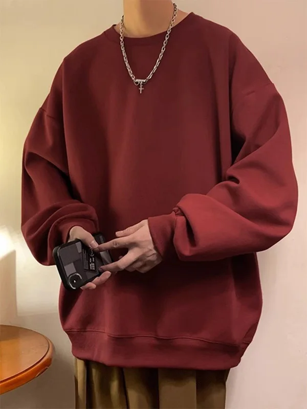 Extra Large Size Heavyweight k Red Men's Hoodie Casual round Ne Cotton Sweatirt Autumn Winter Loose Fit Retro Sle
Extra Large Size Heavyweight k Red Men's Hoodie Casual round Ne Cotton Sweatirt Autumn Winter Loose Fit Retro Sle