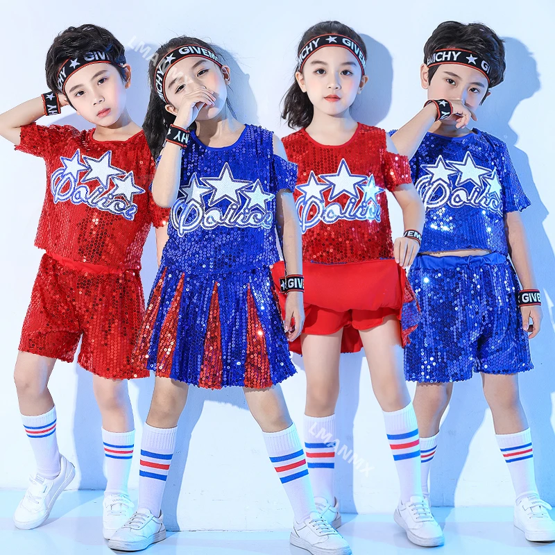 Children's cheerleading costumes, cheerleading performance costumes, modern dance, jazz dance, sequin dance performance costumes
Children's cheerleading costumes, cheerleading performance costumes, modern dance, jazz dance, sequin dance performance costumes