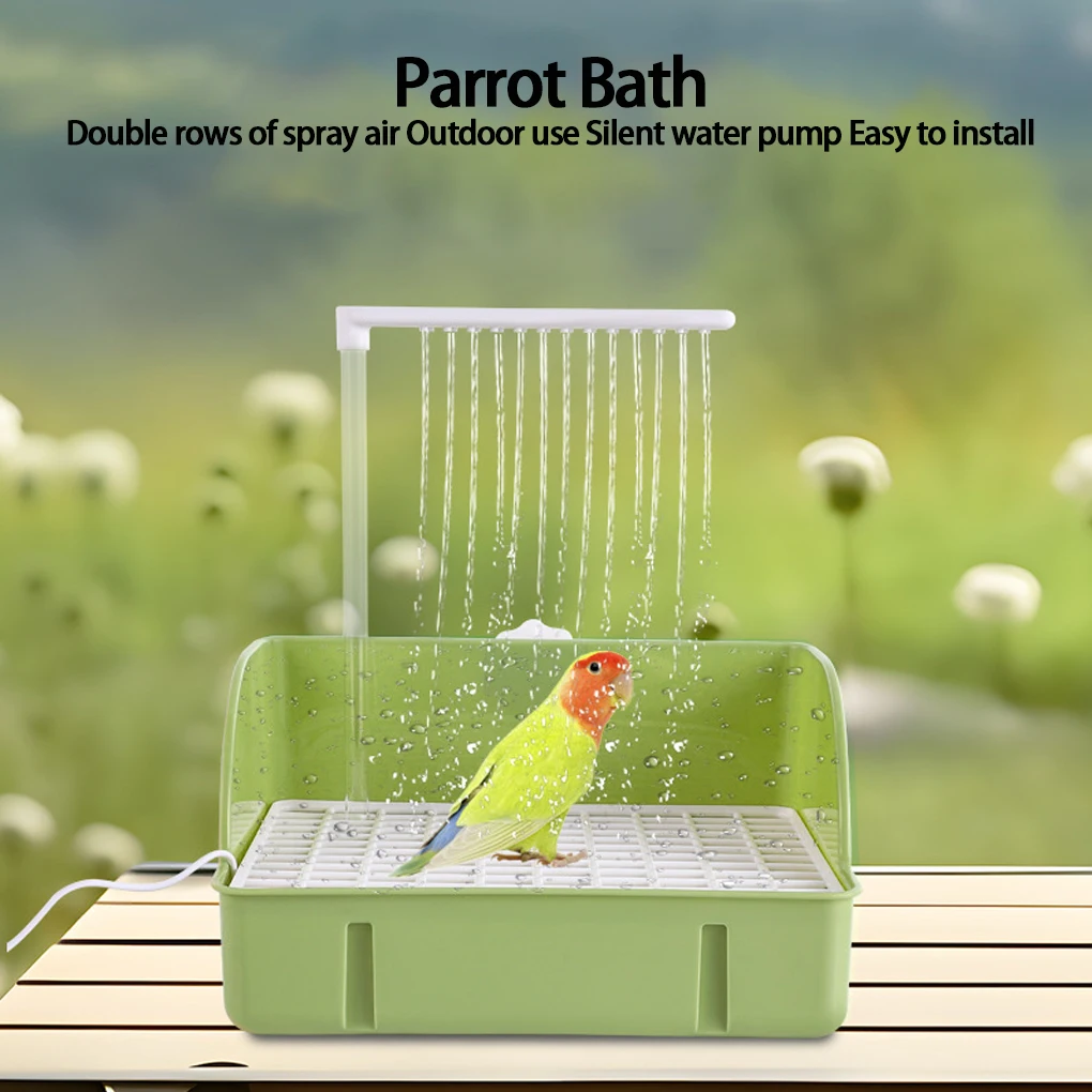 Bird Bathing Tub Shower Box Automatic Parrot Bath Fountain Multipurpose Bird Bathtub With Multiple Faucets For Birds Cleaning
Bird Bathing Tub Shower Box Automatic Parrot Bath Fountain Multipurpose Bird Bathtub With Multiple Faucets For Birds Cleaning