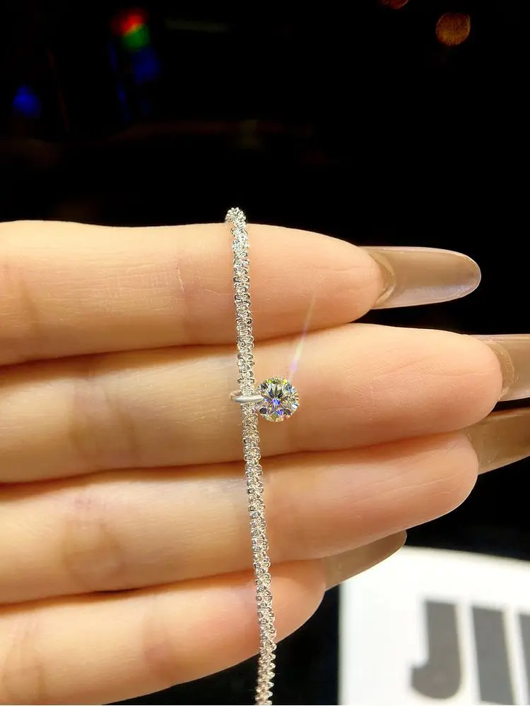 Stylever 0.5 Carat Brilliant Round Moissanite Diamond Bracelet For Women 925 Sterling Silver Engagement Wedding Luxury Jewelry
Stylever 0.5 Carat Brilliant Round Moissanite Diamond Bracelet For Women 925 Sterling Silver Engagement Wedding Luxury Jewelry