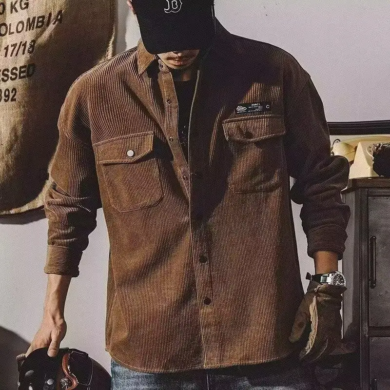 New Men's Casual Loose Shirt Trendy Design Spring Autumn Outerwear Standard Fit Long Sleeve Pure Color Collared Open Cardigan
New Men's Casual Loose Shirt Trendy Design Spring Autumn Outerwear Standard Fit Long Sleeve Pure Color Collared Open Cardigan
