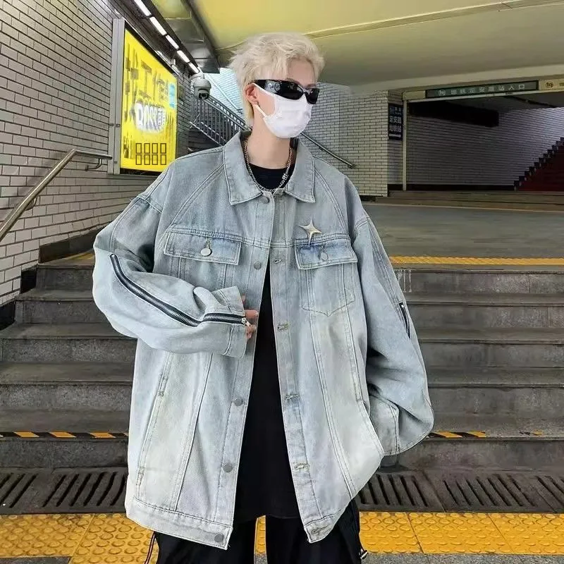 Retro American Waed Denim Jaet Men's Spring Design Trendy High Street Loose Casual Versatile Jaet for Couples
Retro American Waed Denim Jaet Men's Spring Design Trendy High Street Loose Casual Versatile Jaet for Couples