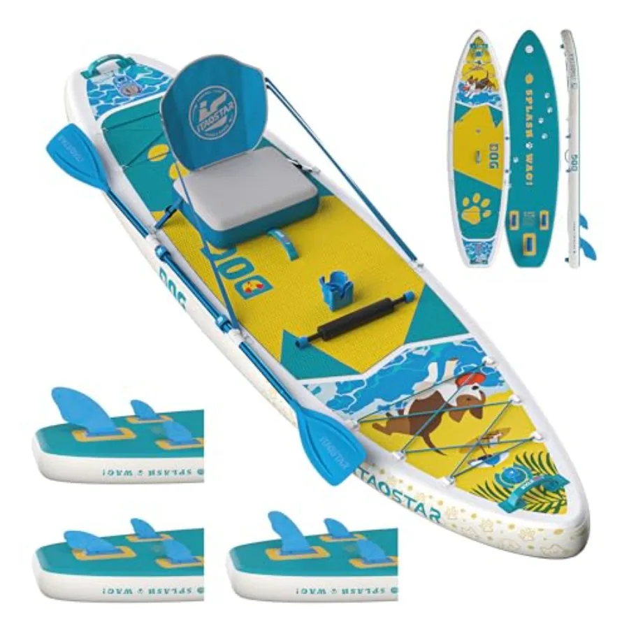 Pets 8'×29/ 11'×35/ 11'6×34/11'×34 Inflatable Paddle Board for outdoor water sports durable PVC material blue-gray color extra
Pets 8'×29/ 11'×35/ 11'6×34/11'×34 Inflatable Paddle Board for outdoor water sports durable PVC material blue-gray color extra