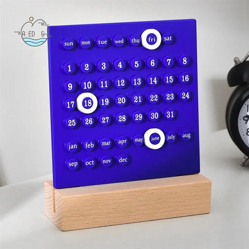 AED6-Wooden Desk Calendar Perpetual Calendar Retro Home Unique Gifts,Month Date Display, Desk Decorations For Office Durable Blu
AED6-Wooden Desk Calendar Perpetual Calendar Retro Home Unique Gifts,Month Date Display, Desk Decorations For Office Durable Blu