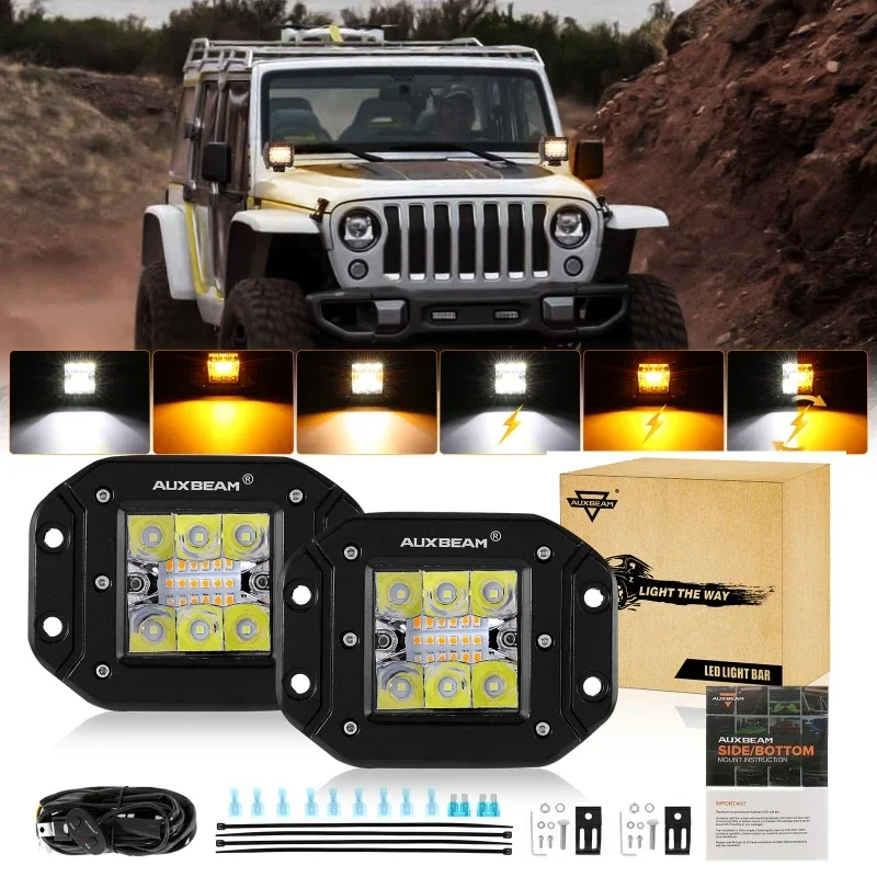 Auxbeam 5 Inch 72W Embedded LED Pod Light 6 Modes with Memory Function Driving Lamp with Harness for Truck Pickup Offroad
Auxbeam 5 Inch 72W Embedded LED Pod Light 6 Modes with Memory Function Driving Lamp with Harness for Truck Pickup Offroad