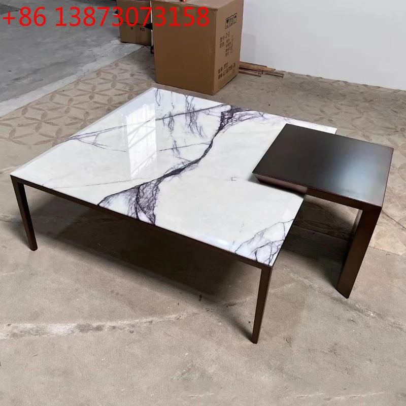 Italian light luxury pure natural marble coffee table high-end living room luxury stone coffee table 
Italian light luxury pure natural marble coffee table high-end living room luxury stone coffee table