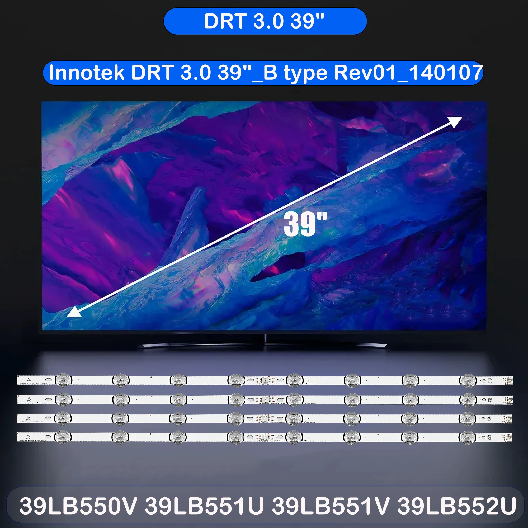 Лента светодиодной подсветки для 39LB561V 39LB563U 39LB565V 39LB5700 39LB570B 39LB580V 39LB5820 39LB582B 39LB582U 39LF580V 39LB572V
Лента светодиодной подсветки для 39LB561V 39LB563U 39LB565V 39LB5700 39LB570B 39LB580V 39LB5820 39LB582B 39LB582U 39LF580V 39LB572V