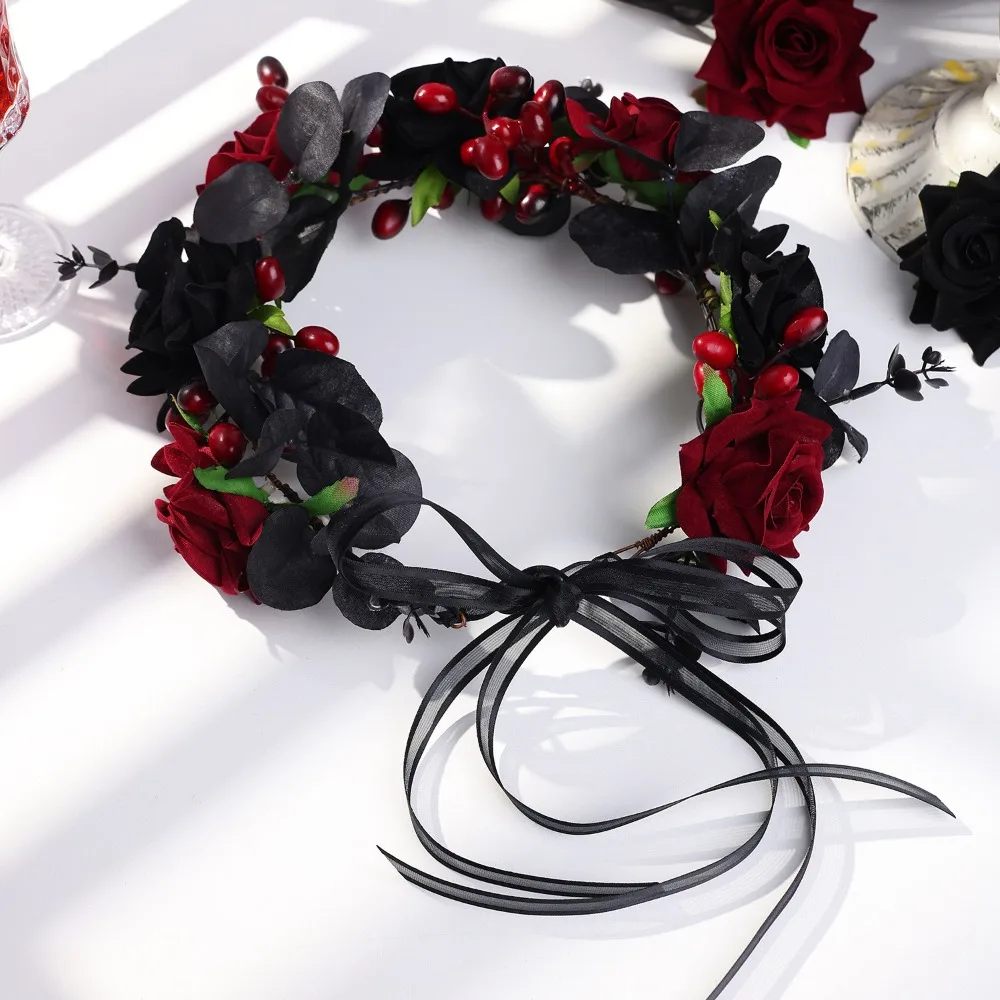 Exquisite Halloween Headband Fashion Adjustable Size Simulation Flower Headband Plastic Dark Style Cosplay Headband
Exquisite Halloween Headband Fashion Adjustable Size Simulation Flower Headband Plastic Dark Style Cosplay Headband